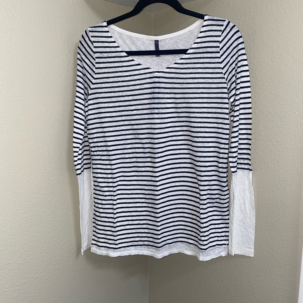 New Women’s NYDJ Long Sleeve Striped Tee S